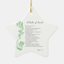 ダビデの詩篇主は私の羊飼いの聖句である セラミックオーナメント