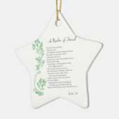 ダビデの詩篇主は私の羊飼いの聖句である セラミックオーナメント (左)