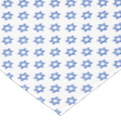 ダビデの青い星オンホワイト テーブルクロス (アングル)