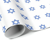 ダビデの青い星オンホワイト ラッピングペーパー (ロールコーナー)
