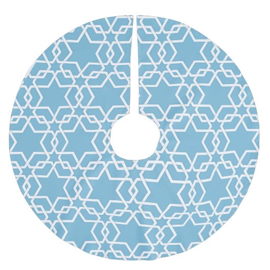 ダビデの青い星 ブラッシュドポリエステルツリースカート (正面)