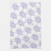 ダビデの青と白の星ハヌカー（ユダヤ教の祭り） キッチンタオル (縦)