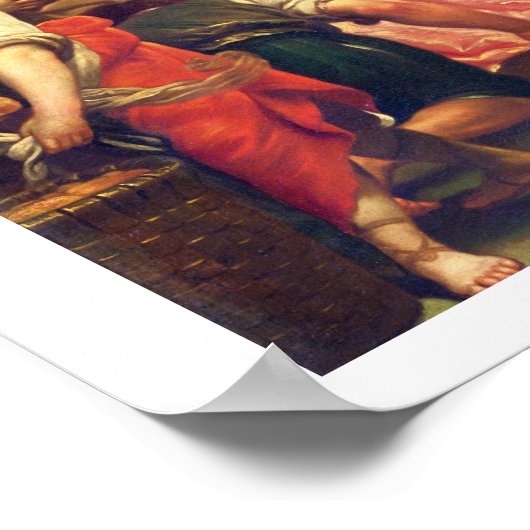 ダビデへのアビゲイルの供え物 ポスター (角)