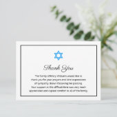 ダビデエレガントトの葬儀の宗教的なスターありがとう サンキューカード (スタンド正面)