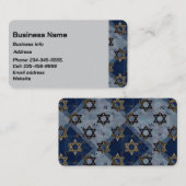 ダビデカスタムッドのブルーグレー金ゴールドスター 名刺 (正面/裏面)