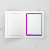 ダビデカラフルッドのスターティール（緑がかった色）グリーティングカード カード (内部)