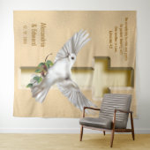 ダビデクロスゴールドフォイル結婚式バックドロップ タペストリー (インサイチュ(横))