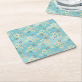 ダビデコンテンポラリーッドのパソバーブルースカイスターズ スクエアペーパーコースター (アングル)