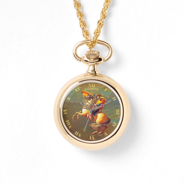 ダビデサイケデリックィのフラクタル有名ナポレオン 腕時計 (正面)