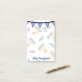 ダビデパーソナライズされたトのハヌカーの青い星 ポストイット (デスク上)