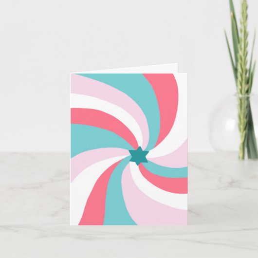 ダビデモダンッドの旋回スターカスタムバーバルミツワー サンキューカード (正面)