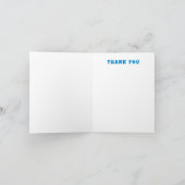 ダビデモダンッドの旋回スターカスタムバーバルミツワー サンキューカード (内部)