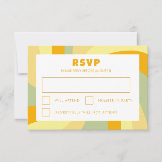 ダビデモダンッドの旋回スターカスタムバーバルミツワー 出欠カード (正面)