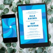 ダビデモダンッドの旋回スターカスタムバーバルミツワー 招待状