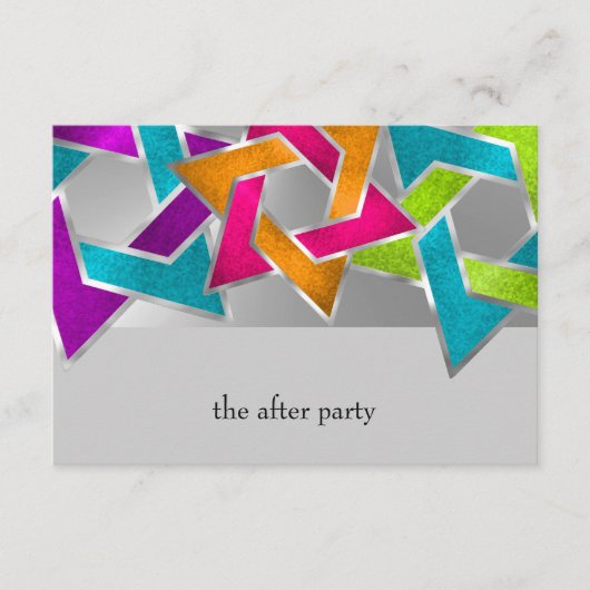 ダビデ数々のッドのパーティー色の星の後の色 招待状 (正面)