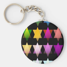 ダビデ数々のッドの色の星 キーホルダー