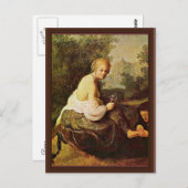 ダビデ王に見られるトイレでバシバ。[1] ポストカード (正面/裏面)