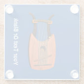 ダビデ王の竪琴 ガラスコースター (裏面)