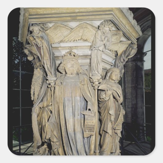 ダビデ王はモーセとエレミヤに囲まれた スクエアシール (正面)