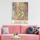 ダビデ王を描いた歴史的イニシャル「B」 キャンバスプリント (インサイチュ (リビング))