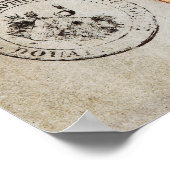 ダビデ王を描いた歴史的イニシャル「B」 ポスター (角)