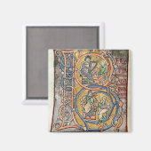 ダビデ王を描いた歴史的イニシャル「B」 マグネット (正面/裏面)