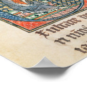 ダビデ王を描いた歴史遊イニシャル ポスター (角)