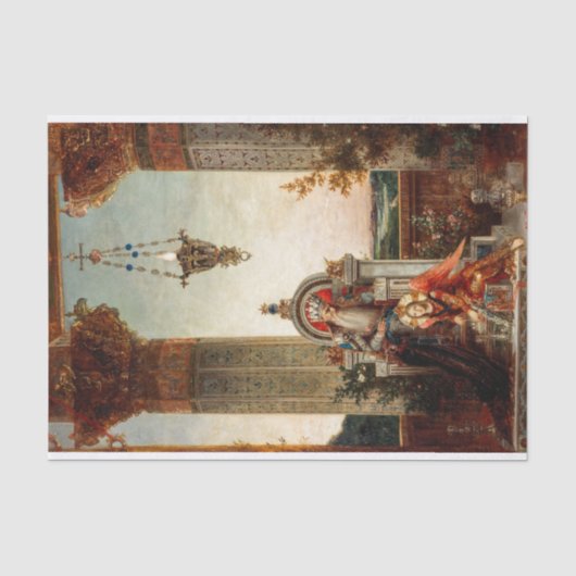 ダビデ王、1878年Gustave Moreau 薄葉紙 (正面)
