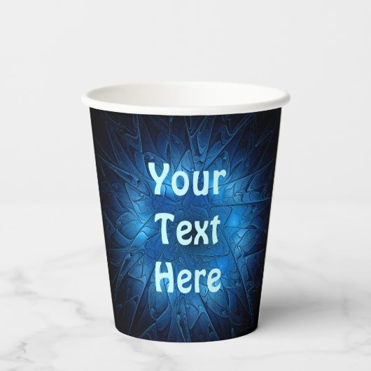 ダビデ白熱［赤熱］光を放つッドのエッチングスターに青いシャロム 紙コップ (裏面)