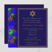 ダビデ結婚のユダヤ人の星 招待状 (正面/裏面)