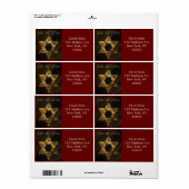 ダビデ金ゴールドのブラウンと住所 シール (フルシート)