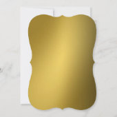 ダビデ金ゴールドの金属製ユダヤ星バルミツワー 招待状 (裏面)