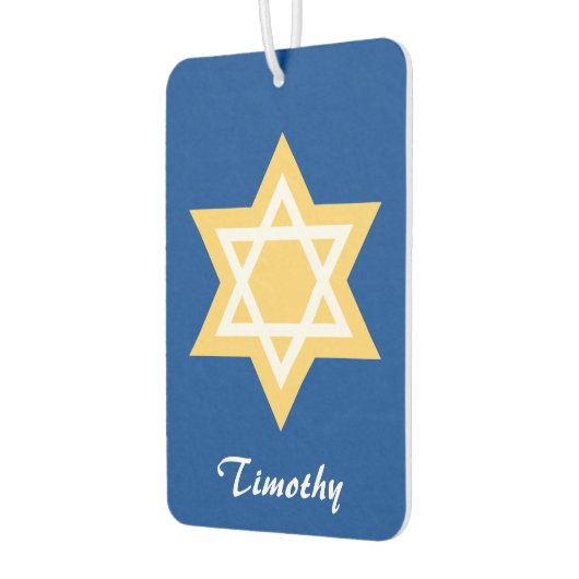 ダビデ・ゴールデンとホワイトの星 カーエアーフレッシュナー (左)