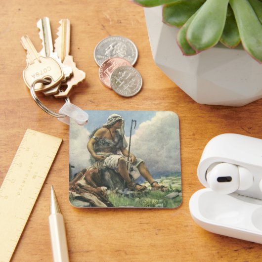 ダビデ・ザ・シェパードによるヴィンテージ宗教 キーホルダー (デスク)