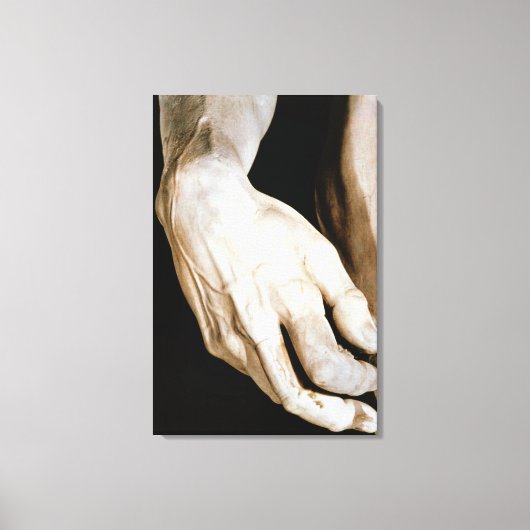 ダビデ・バイ・ミケランジェロ・ブオナローティ， 1501-04 キャンバスプリント (正面)