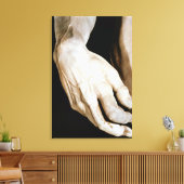 ダビデ・バイ・ミケランジェロ・ブオナローティ， 1501-04 キャンバスプリント (インサイチュ (リビング))