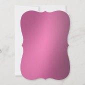 ダビデ・バルミツワーのメタリックピンクのユダヤ人の星 招待状 (裏面)