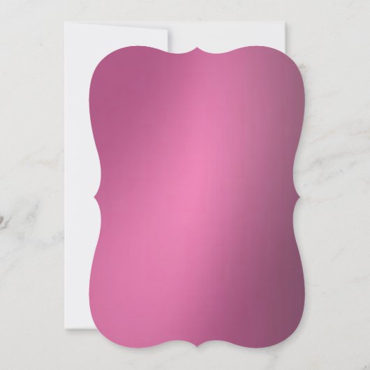 ダビデ・バルミツワーのメタリックピンクのユダヤ人の星 招待状 (裏面)