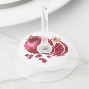 ダビデ・ユダヤのザクロ星 ワイングラスタグ