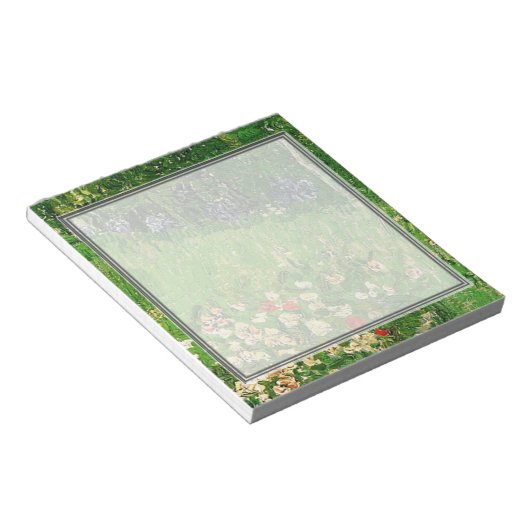 ダビニーの庭、ビンセント・ヴァン・ゴッホ。 ノートパッド (アングル)