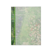 ダビニーの庭、ビンセント・ヴァン・ゴッホ。 ノートパッド (回転)