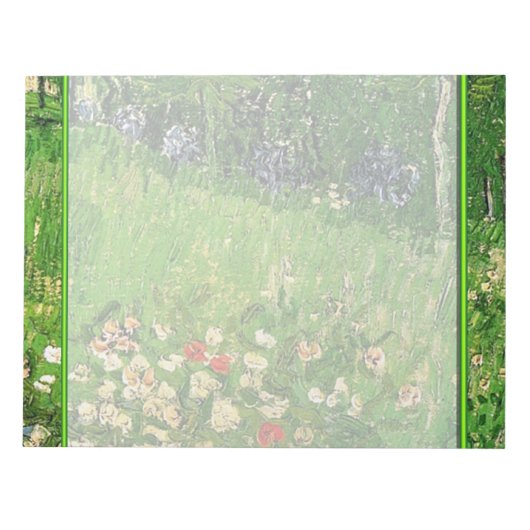 ダビニーの庭、ビンセント・ヴァン・ゴッホ。 ノートパッド (正面)