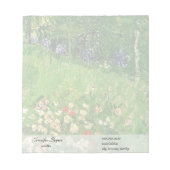 ダビニーの庭、ビンセント・ヴァン・ゴッホ。 ノートパッド (正面)