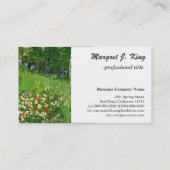 ダビニーの庭、ビンセント・ヴァン・ゴッホ。 名刺 (裏面)