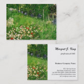 ダビニーの庭、ビンセント・ヴァン・ゴッホ。 名刺 (正面/裏面)