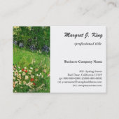 ダビニーの庭、ビンセント・ヴァン・ゴッホ。 名刺 (裏面)