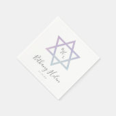 ダビモダングラデーションッドバルミツワーの水彩星 スタンダードカクテルナプキン (角)