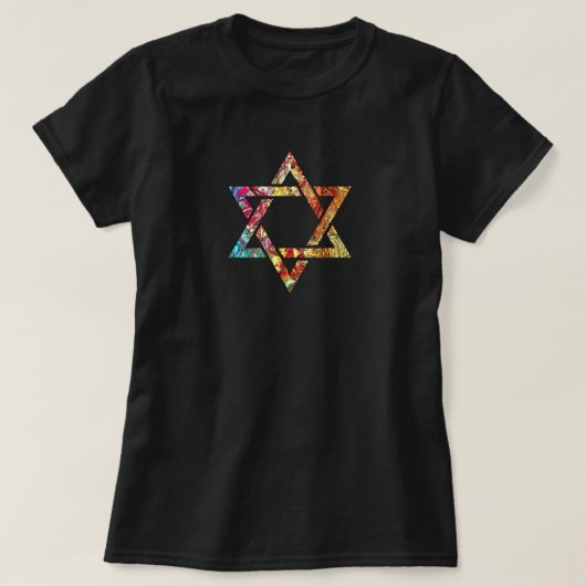 ダビモダン数々のッドのカラーアートスター Tシャツ (デザイン正面)