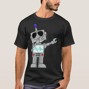 ダビンカッコいいグロボット新学期 Tシャツ