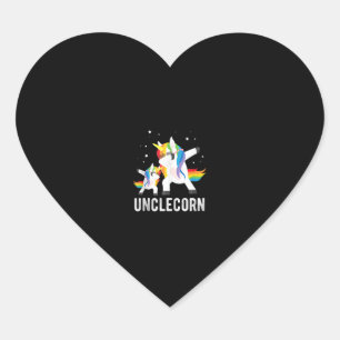 ダビングおじさんとうさぎ Funny Unicorn Lover Tee for Unc ハートシール